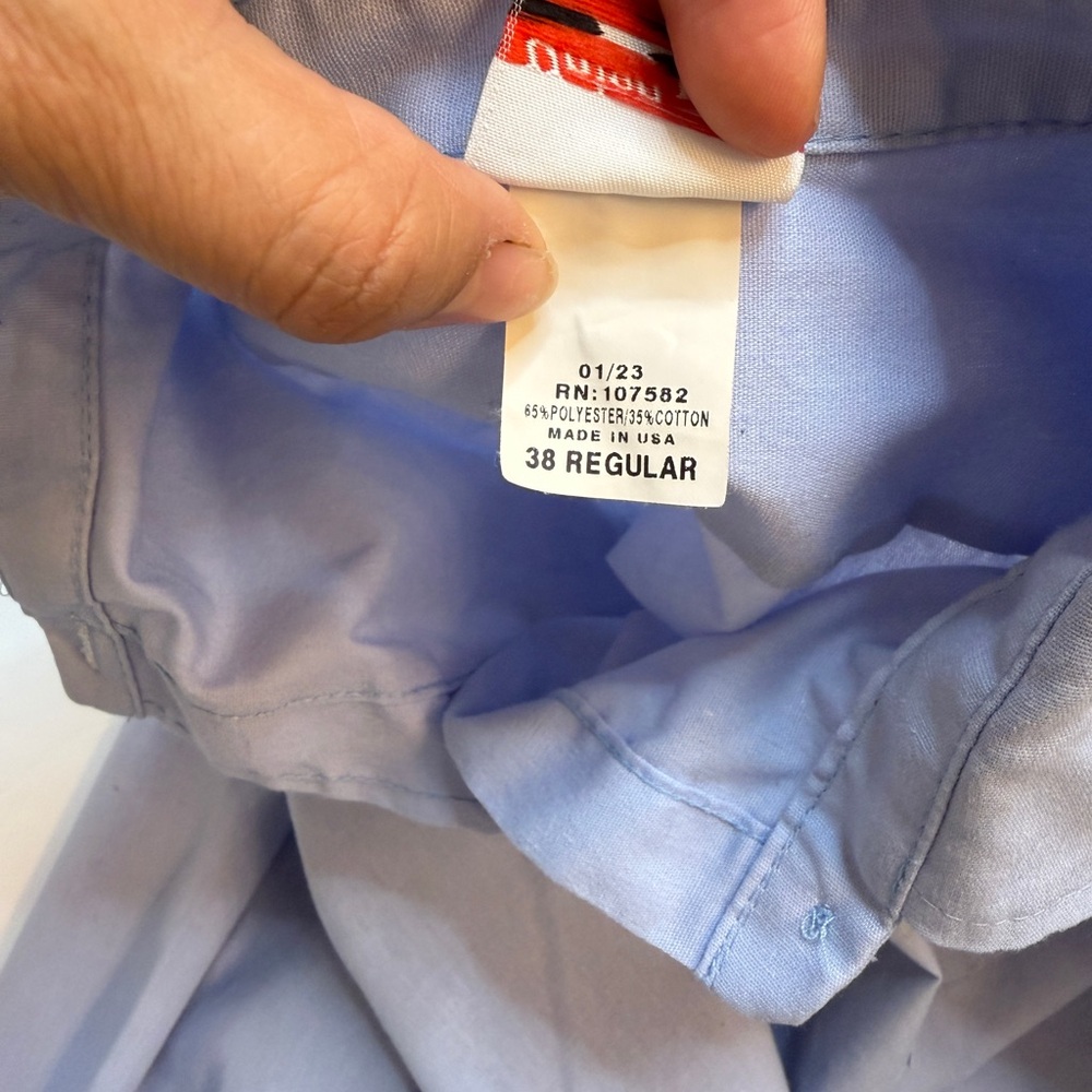 USPS Light Blue Work Shirt - unisex size 38 regular - Picture 5 of 11